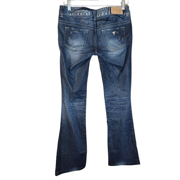 Vintage Guess US26 Y2K Dark Wash Low Waist Bootcut/Flare Jeans [0448] - Picture 2 of 10